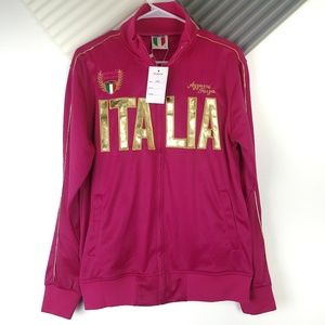 Women Jacket Italy Italia Pink & Gold
